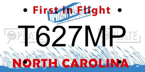 T627MP North Carolina License Plate