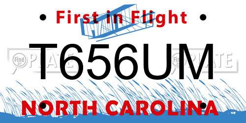 T656UM North Carolina License Plate