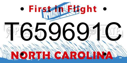 T659691C North Carolina License Plate