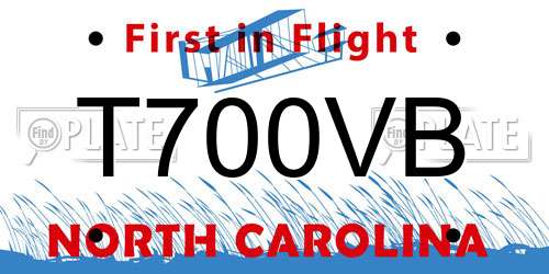 T700VB North Carolina License Plate