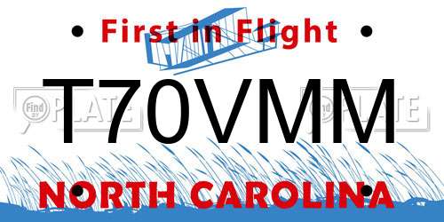 T70VMM North Carolina License Plate