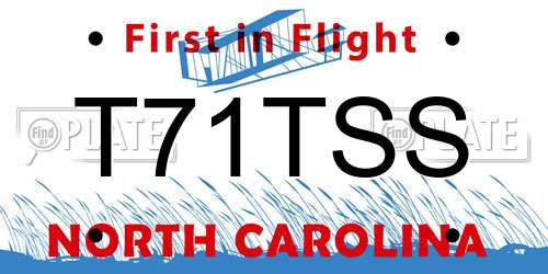 T71TSS North Carolina License Plate