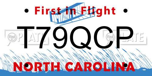 T79QCP North Carolina License Plate