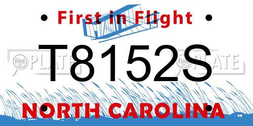 T8152S North Carolina License Plate