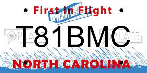 T81BMC North Carolina License Plate