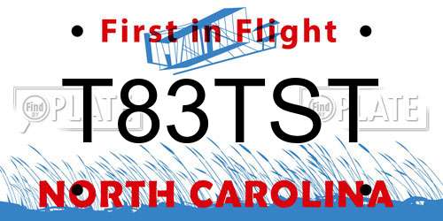 T83TST North Carolina License Plate