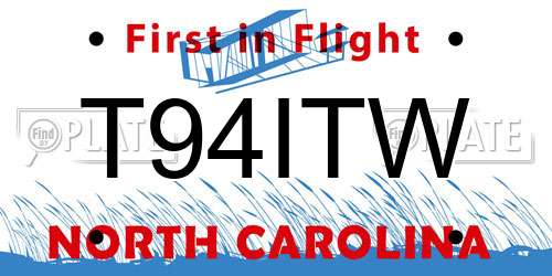 T94ITW North Carolina License Plate
