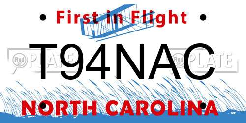 T94NAC North Carolina License Plate