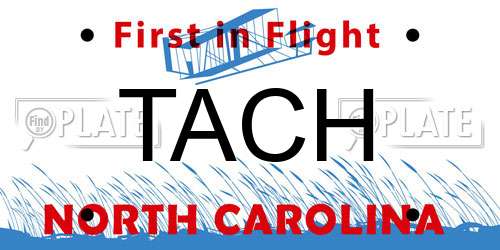 TACH North Carolina License Plate