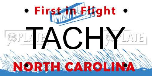 TACHY North Carolina License Plate