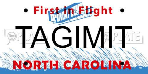 TAGIMIT North Carolina License Plate