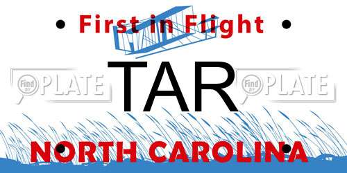 TAR North Carolina License Plate