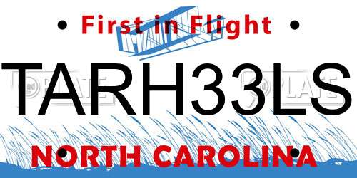 TARH33LS North Carolina License Plate