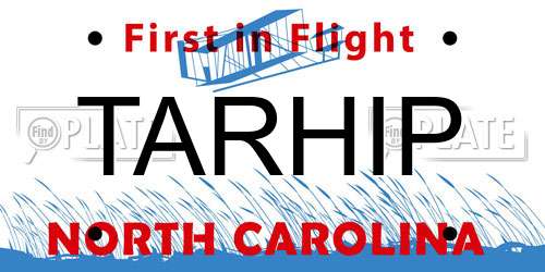 TARHIP North Carolina License Plate