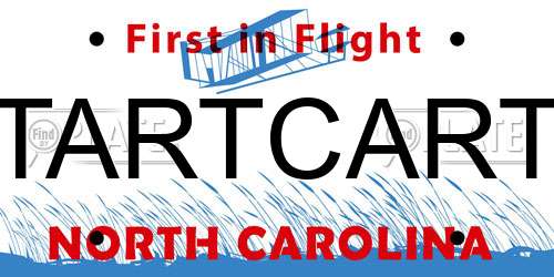 TARTCART North Carolina License Plate