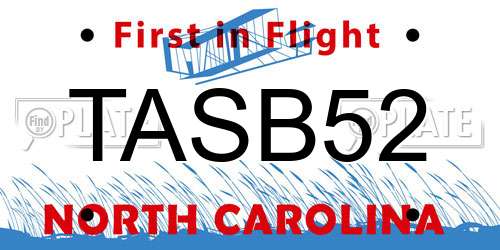 TASB52 North Carolina License Plate