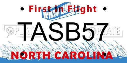 TASB57 North Carolina License Plate