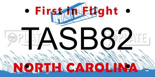 TASB82 North Carolina License Plate