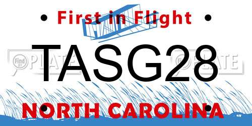 TASG28 North Carolina License Plate
