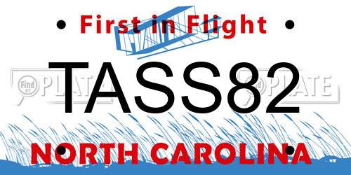 TASS82 North Carolina License Plate