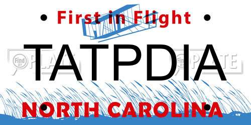 TATPDIA North Carolina License Plate