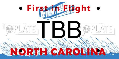 TBB North Carolina License Plate
