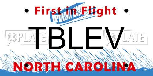 TBLEV North Carolina License Plate