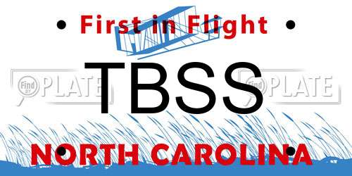 TBSS North Carolina License Plate