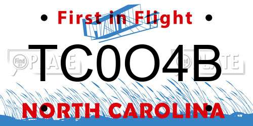 TC0O4B North Carolina License Plate