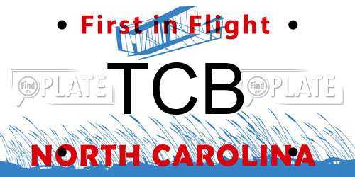 TCB North Carolina License Plate