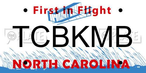 TCBKMB North Carolina License Plate
