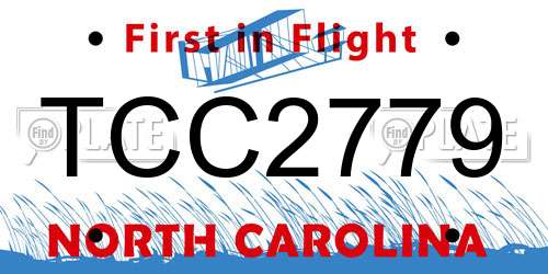 TCC2779 North Carolina License Plate