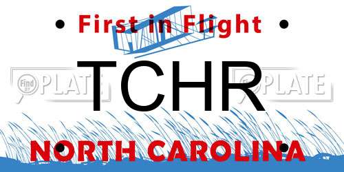 TCHR North Carolina License Plate