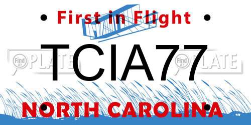 TCIA77 North Carolina License Plate