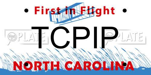 TCPIP North Carolina License Plate