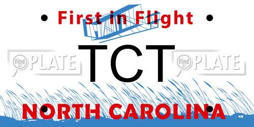 TCT North Carolina License Plate