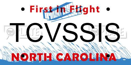 TCVSSIS North Carolina License Plate