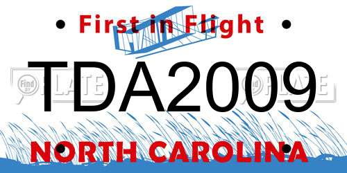 TDA2009 North Carolina License Plate
