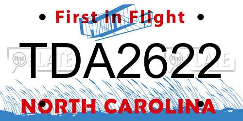 TDA2622 North Carolina License Plate