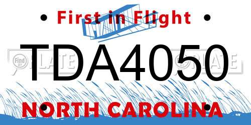 TDA4050 North Carolina License Plate