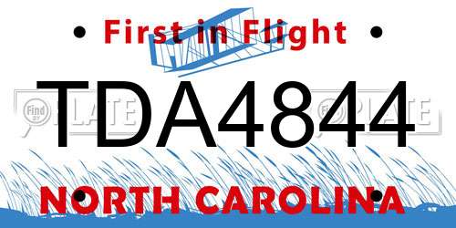 TDA4844 North Carolina License Plate