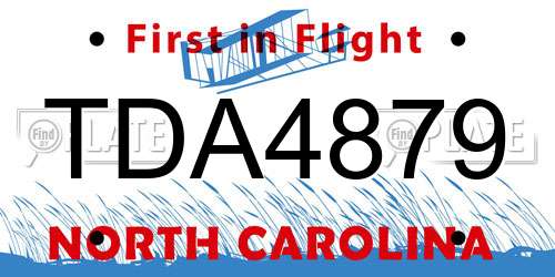 TDA4879 North Carolina License Plate