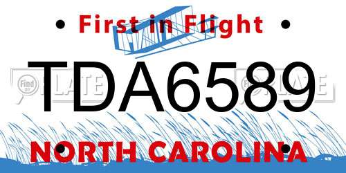 TDA6589 North Carolina License Plate