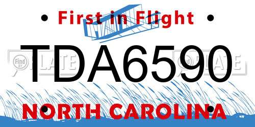 TDA6590 North Carolina License Plate