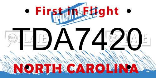 TDA7420 North Carolina License Plate