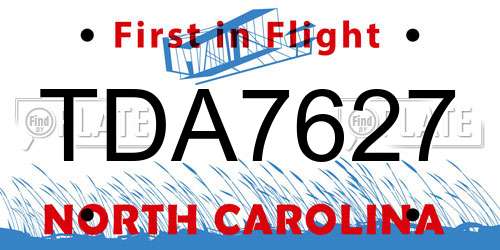 TDA7627 North Carolina License Plate