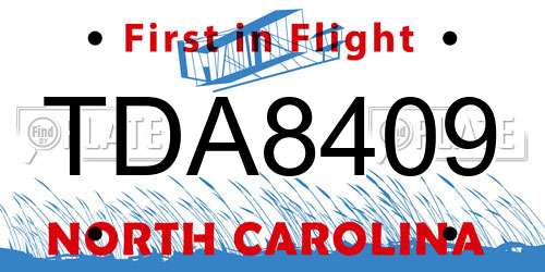 TDA8409 North Carolina License Plate