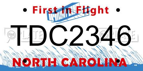 TDC2346 North Carolina License Plate