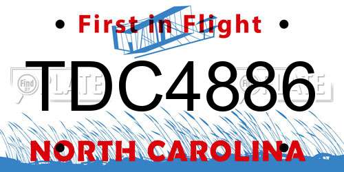 TDC4886 North Carolina License Plate