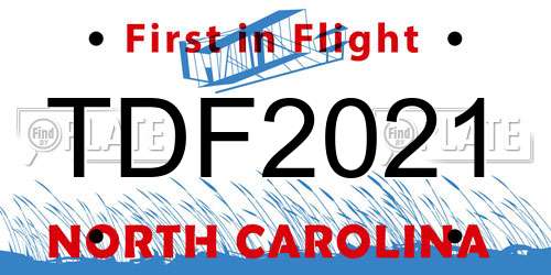 TDF2021 North Carolina License Plate